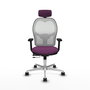 PIQUERAS Y CRESPO Silla de oficina Jorquera Morado y Blanco