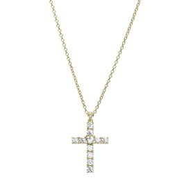 Chiara Ferragni Colgante de Cruces Dorado con Circonitas