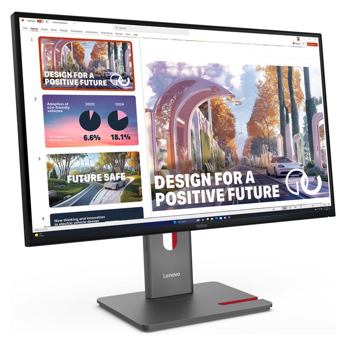 Lenovo Monitor ThinkVision P27QD-40 P27QD40 (64B3GAR2EU) - 27" WQHD (2560x1440) IPS, 120 Hz, 350 cd/m², USB-C 140W, HDR, Negro