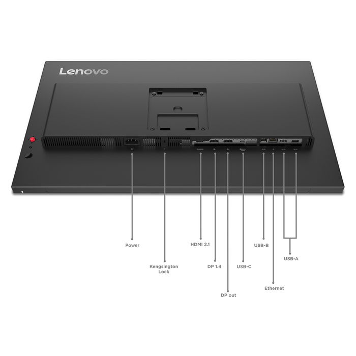 Lenovo Monitor ThinkVision P27QD-40 P27QD40 (64B3GAR2EU) - 27" WQHD (2560x1440) IPS, 120 Hz, 350 cd/m², USB-C 140W, HDR, Negro