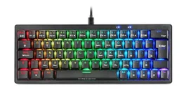Mars Gaming MKMINIPRO - Teclado Gaming Mecánico Compacto 60%, Español, RGB, Hot-Swap, Switches Marrón, QuietCore, Antighosting, USB-C, Negro