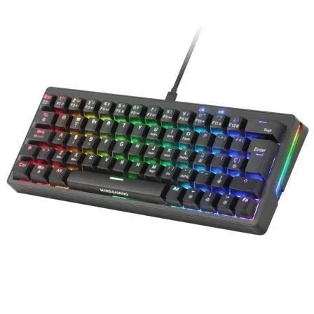 Teclado espaÑol gaming mecÁnico mars gaming mkminipro switch marrÓn negro