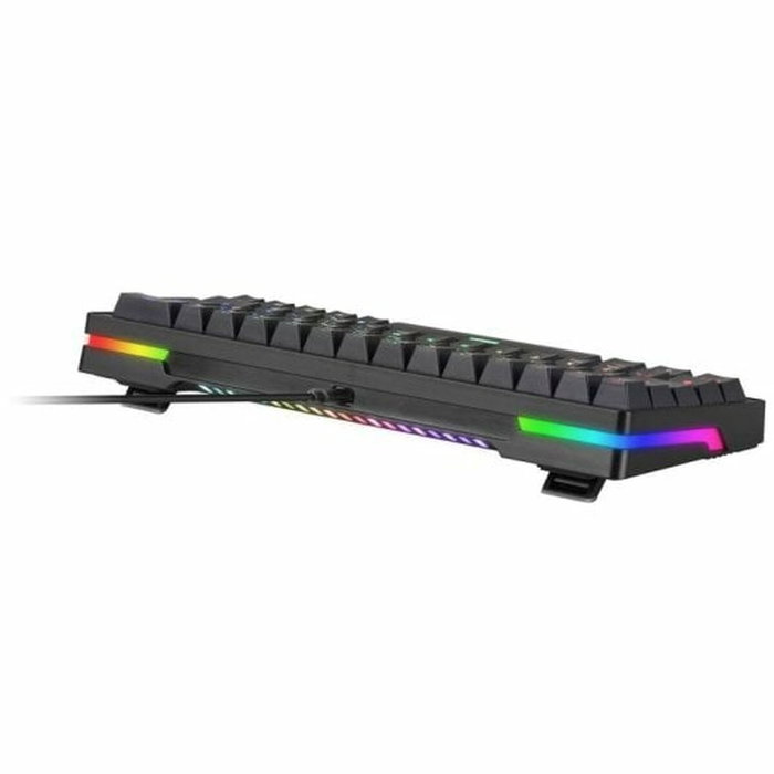 Mars Gaming MKMINIPRO Teclado Mecánico Compacto 60% RGB Switches Marrón SKN Negro