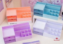 ROYMART Organizador de sobremesa horizontal con 2 cajones, colores surtidos