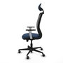 PIQUERAS Y CRESPO Silla de oficina Zulema con mecanismo Sincro/Traslack Azul marino y Negro