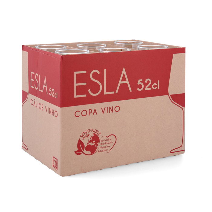 Esla Copa Vino Vidrio Esla 52 cL (6 Unidades) inevitablemente transparente