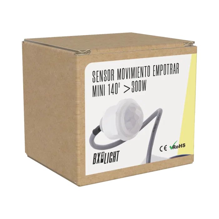 BX3 LIGHT Sensor de Movimiento Empotrar Mini 140 Grados >300W BX3-SB-BS022 para Iluminación Automática Interiores