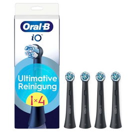 Oral-B Cabezales de Repuesto iO Ultimate Cleaning Negro, Pack de 4