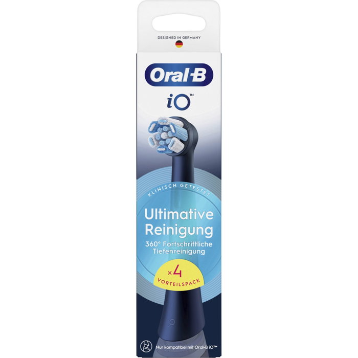 Oral-B Cabezales de Repuesto iO Ultimate Cleaning Negro, Pack de 4 Oral-B Cabezales de Repuesto iO Ultimate Cleaning Negro, Pack de 4