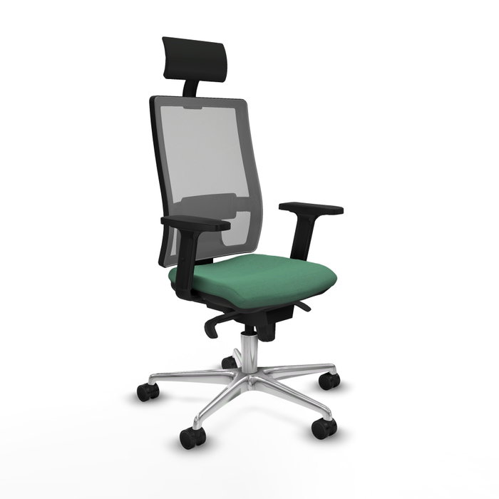 PIQUERAS Y CRESPO Silla de oficina Horna con mecanismo Sincro, Tela Verde esmeralda y Malla Gris PIQUERAS Y CRESPO Silla de oficina Horna con mecanismo Sincro, Tela Verde esmeralda y Malla Gris