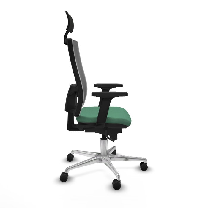 PIQUERAS Y CRESPO Silla de oficina Horna con mecanismo Sincro, Tela Verde esmeralda y Malla Gris PIQUERAS Y CRESPO Silla de oficina Horna con mecanismo Sincro, Tela Verde esmeralda y Malla Gris