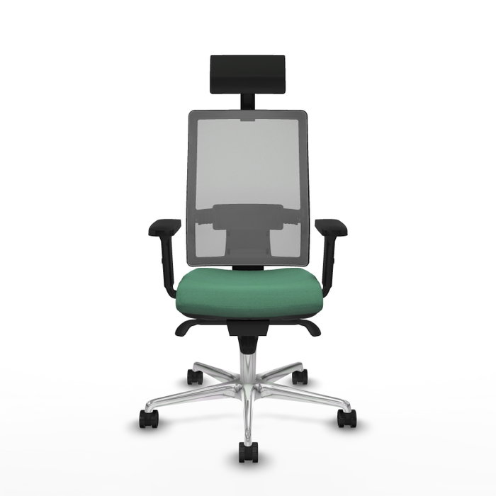 PIQUERAS Y CRESPO Silla de oficina Horna con mecanismo Sincro, Tela Verde esmeralda y Malla Gris PIQUERAS Y CRESPO Silla de oficina Horna con mecanismo Sincro, Tela Verde esmeralda y Malla Gris