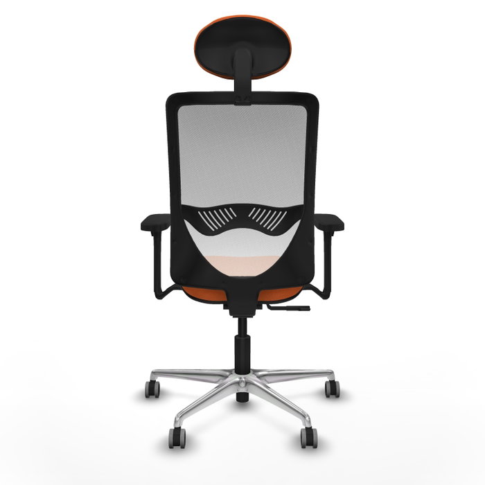 PIQUERAS Y CRESPO Silla de oficina Zulema con Mecanismo Sincro, Naranja y Blanco