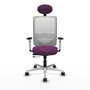 PIQUERAS Y CRESPO Silla de oficina Zulema Morado y Blanco