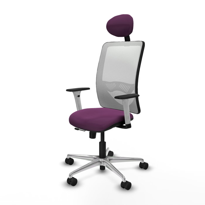 PIQUERAS Y CRESPO Silla de oficina Zulema Morado y Blanco