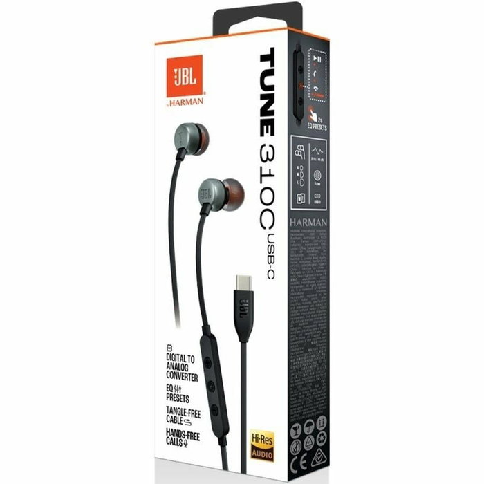JBL Tune 310C Auriculares Intrauditivos USB-C Negros JBL Tune 310C Auriculares Intrauditivos USB-C Negros