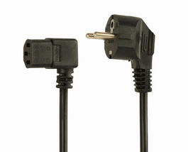 GEMBIRD Cable de Corriente VDE - Cable de Alimentacion Electrica de 1.8 m, Negro, para PC, Monitor, Impresora