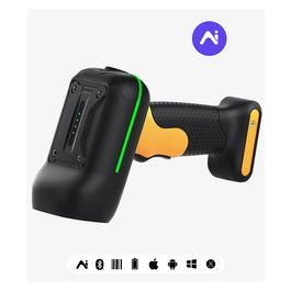 Inateck Lector de Códigos de Barras Portátil BCST-61 Black 1D CMOS Bluetooth Inalámbrico y Cableado, Negro Amarillo IP67