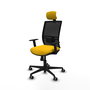 PIQUERAS Y CRESPO Silla de oficina Yunquera con mecanismo Sincro, Amarillo y Negro