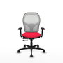 PIQUERAS Y CRESPO Silla de oficina Jorquera Rojo/Blanco con Mecanismo Sincro/Traslack