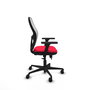 PIQUERAS Y CRESPO Silla de oficina Jorquera Rojo/Blanco con Mecanismo Sincro/Traslack