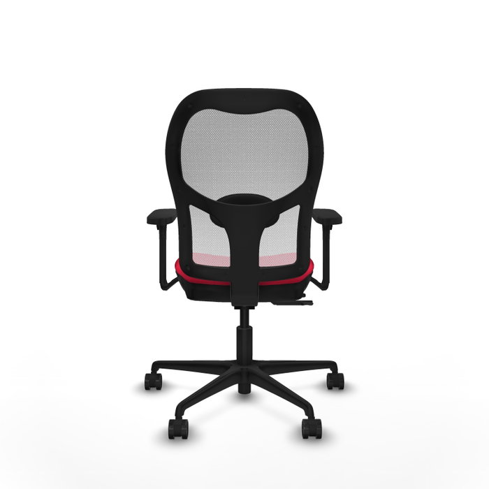 PIQUERAS Y CRESPO Silla de oficina Jorquera Rojo/Blanco con Mecanismo Sincro/Traslack