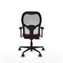 PIQUERAS Y CRESPO Silla de oficina Jorquera Rojo/Blanco con Mecanismo Sincro/Traslack