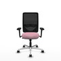 PIQUERAS Y CRESPO Silla de oficina Zulema con mecanismo Sincro, Rosa y Negro