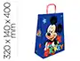Basika Bolsa de Regalo de Papel Celulosa 90 g con Mickey Mouse, Tamaño L 320x140x400 mm, Pack de 25 Unidades