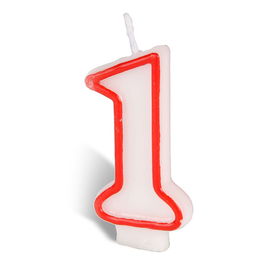 Best Products Vela N° 1 Cera Repostería Número Rojo / Blanco