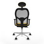 PIQUERAS Y CRESPO Silla de oficina Jorquera Sincro/Traslack Amarillo y Gris