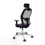 PIQUERAS Y CRESPO Silla de oficina Jorquera con mecanismo Sincro/Traslack, Morado y Gris