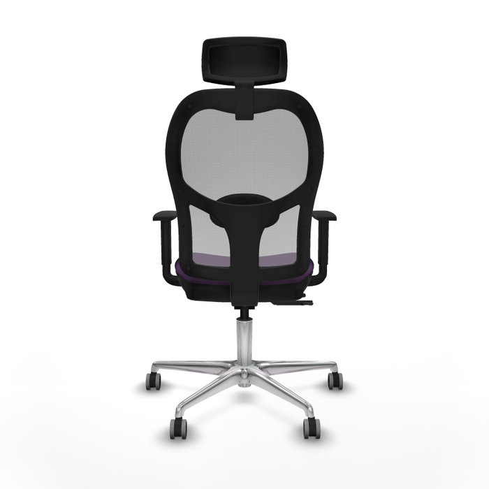 PIQUERAS Y CRESPO Silla de oficina Jorquera con mecanismo Sincro/Traslack, Morado y Gris