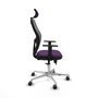 PIQUERAS Y CRESPO Silla de oficina Jorquera con mecanismo Sincro/Traslack, Morado y Gris