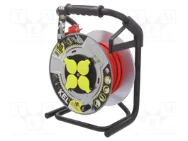 KEL Prolongador de alimentación H05RR-F 3G1,5mm2 30m Rojo