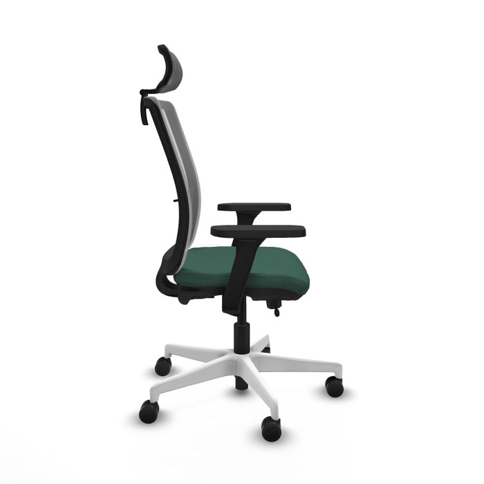 PIQUERAS Y CRESPO Silla de oficina Haches con mecanismo Sincro/Traslack, Verde botella y Gris PIQUERAS Y CRESPO Silla de oficina Haches con mecanismo Sincro/Traslack, Verde botella y Gris