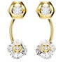 Swarovski Pendientes Numina Dorado 3,3 cm con cierre de presión