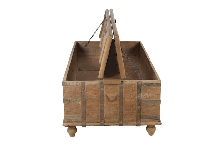 DKD Home Decor Mesa de Centro de Teca Natural Pieza Única