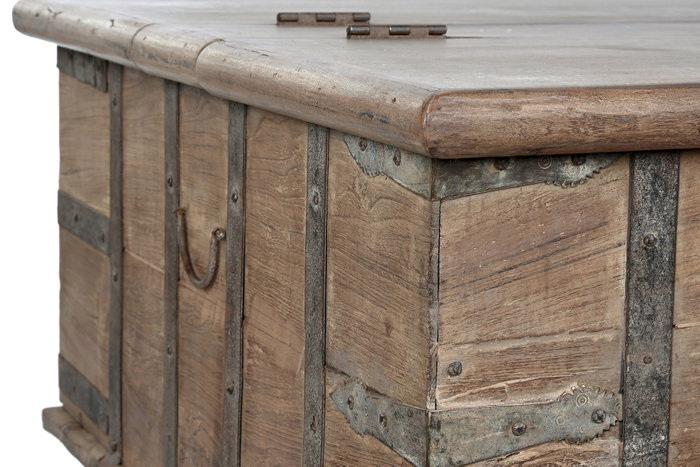 DKD Home Decor Mesa de Centro de Teca Natural Pieza Única