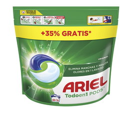 Ariel Pods Original Detergente en Cápsulas, Paquete de 60 Cápsulas, Aroma Fresco a Ropa Recién Lavada