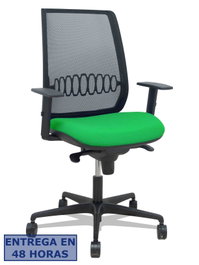 Piqueras Y Crespo Silla Alares con Mecanismo Sincro, Malla Negra y Asiento Verde