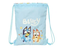 Safta Saquitos Plano Junior Bluey Ready, para Niños, Colección Bluey, Tamaño 340x260x10 mm