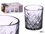 Vivalto Vaso Troquelado Vidrio 350 ml Gris 8.5 x 9.5 x 8.5 cm (Set de 24)