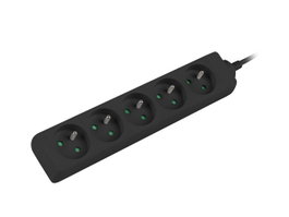 Lanberg Regleta 5 tomas PL 3m negra