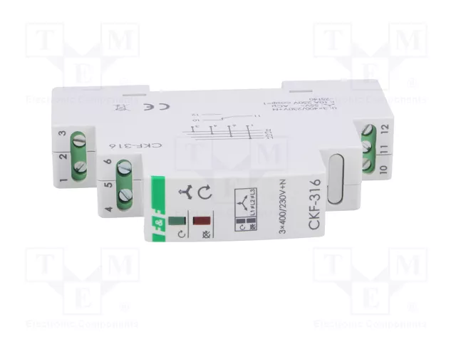 F&F CKF-316 Relé de monitorización de tensión 3 x 400V AC SPDT F&F CKF-316 Relé de monitorización de tensión 3 x 400V AC SPDT