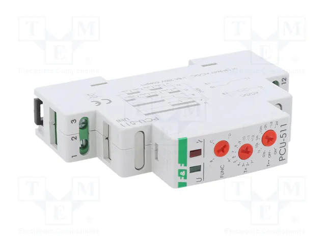 F&F Relé de tiempo PCU-511-UNI SPDT 250VAC/8A F&F Relé de tiempo PCU-511-UNI SPDT 250VAC/8A
