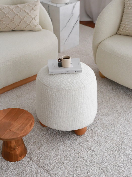 Atelier Del Sofa Puff Teddy Blanco