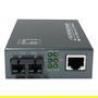 LevelOne GVT-2014 Conversor de Fibra óptica 1 puerto Gigabit Ethernet RJ45 a SC monomodo con PoE (30W) - 20 km - 1310 nm - IEEE 802.3at/af
