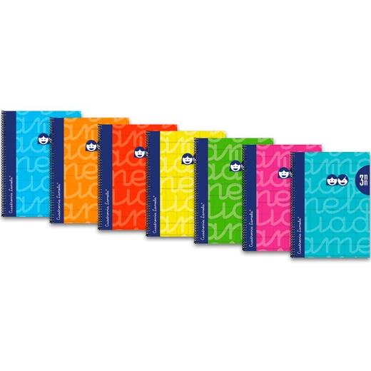 Lamela Cuaderno Espiral 80H 4º 90gr Cuadrovía 3mm Cubierta Extra Dura Colores Surtidos Set 6 Unidades (Set de 6) Lamela Cuaderno Espiral 80H 4º 90gr Cuadrovía 3mm Cubierta Extra Dura Colores Surtidos Set 6 Unidades (Set de 6)