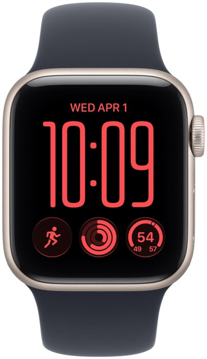 Apple Watch SE 3 GPS + Cellular 40mm Starlight Aluminium Case | Sand Sport Band - S/M